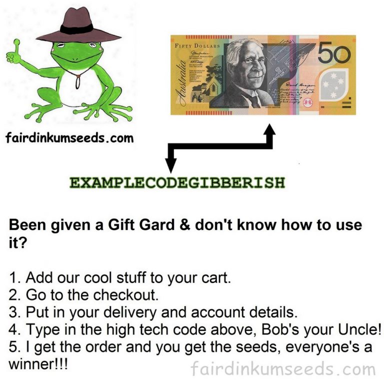 50.00 Seeds Coupon Code Gift Voucher Fair Dinkum Seeds